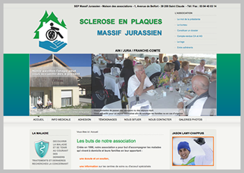 Création du site internet de l'association Sep Massif Jurassien à St Claude (Jura)