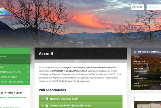 Realisation site internet Montréal La Cluse Realisation site internet Montréal La Cluse