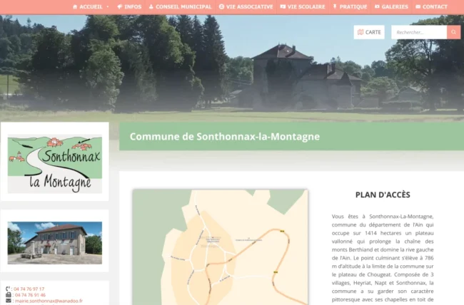 realisation du site de la mairie sonthonnax realisation mairie sonthonnax