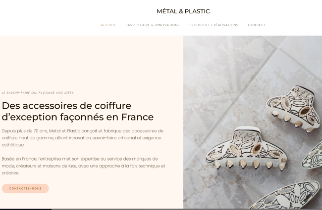 Réalisation du site web de l'entreprise Métal & Plastic à Oyonnax